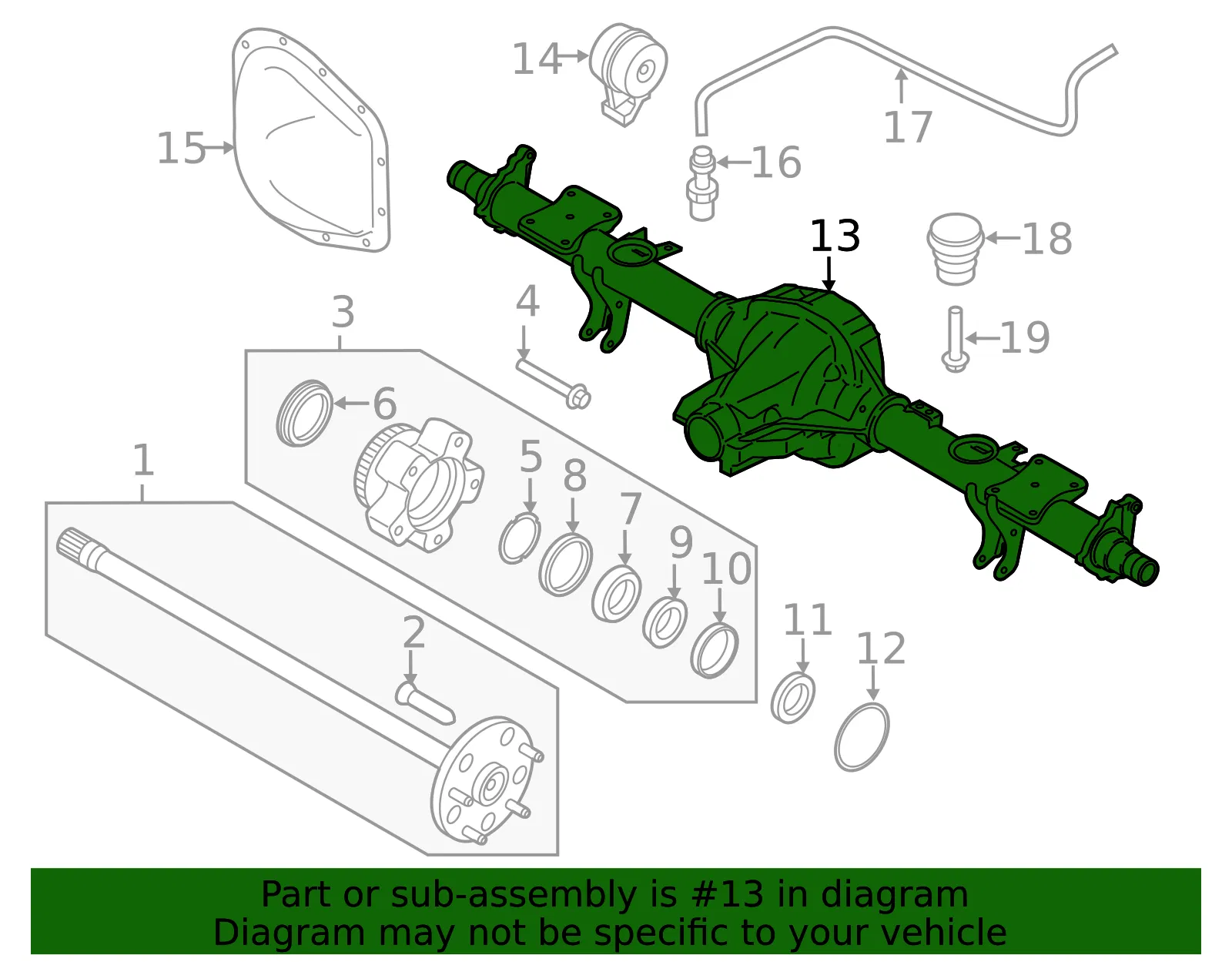 Drive Axle Assembly - Ford (MK4Z-4010-E) - view 2