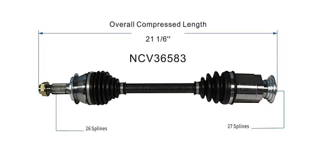 06-11 Honda Civic (Sedan) CV Axle Assembly  - Front Right - GSP (NCV36583) - view 6