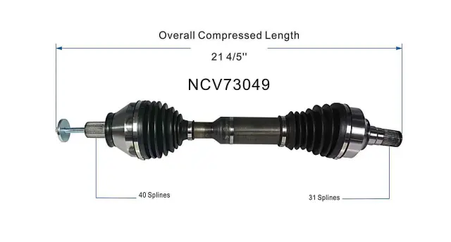 10-16 Volvo XC60 (2.5, 3.0, 3.2 - AWD/FWD) CV Axle Assembly  - Front Left - GSP (NCV73049) - view 6