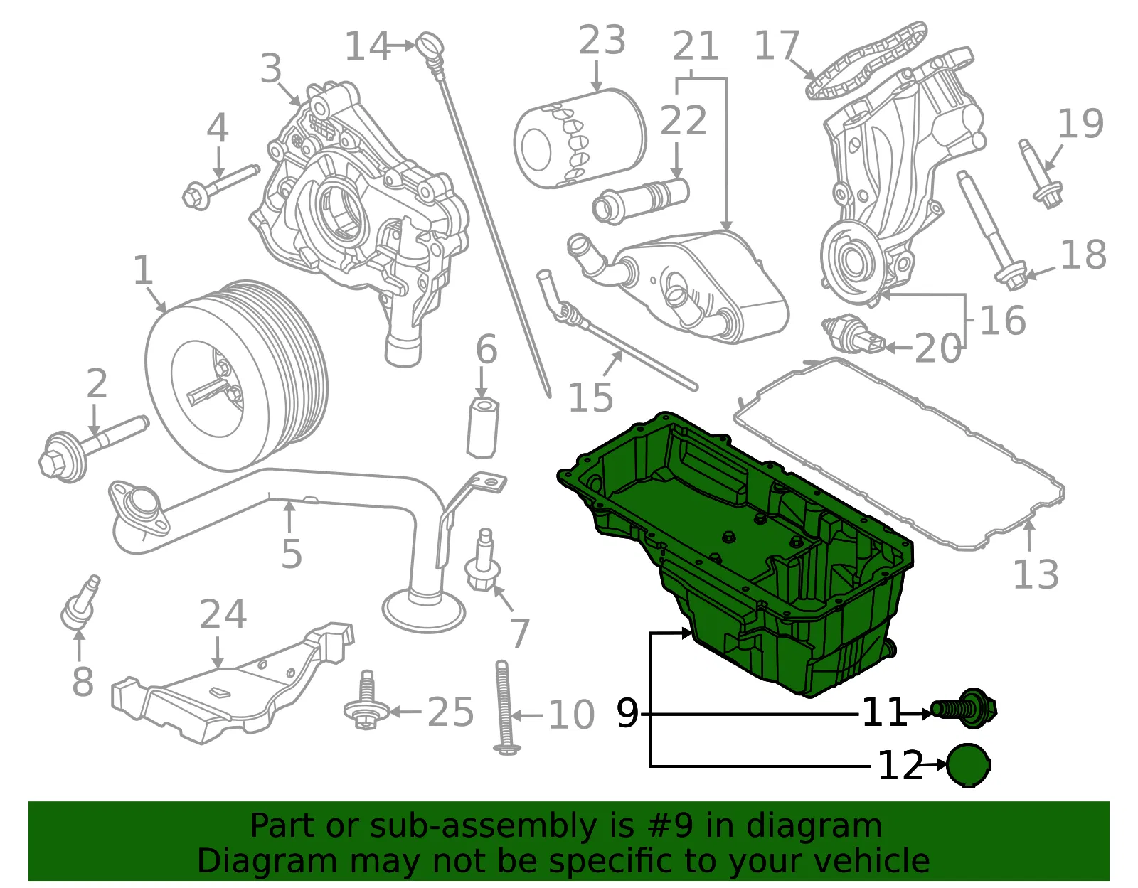 Pan Assembly Engine Oil - Ford (NR7Z-6675-D) - view 3