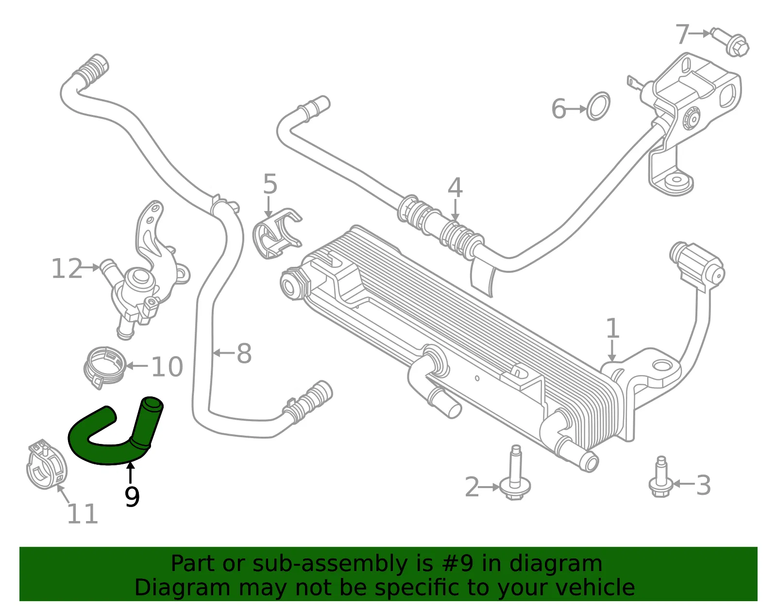 Engine Coolant Pipe - Ford (PR3Z-7A031-B) - view 3