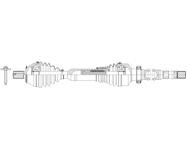 10-16 Volvo XC60 (3.0, 3.2 - AWD/FWD) CV Axle Assembly  - Front Right - GSP (PR73000)