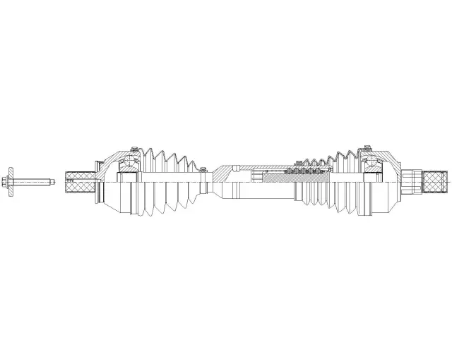 10-16 Volvo XC60 (2.5, 3.0, 3.2 - AWD/FWD) CV Axle Assembly  - Front Left - GSP (PR73069)