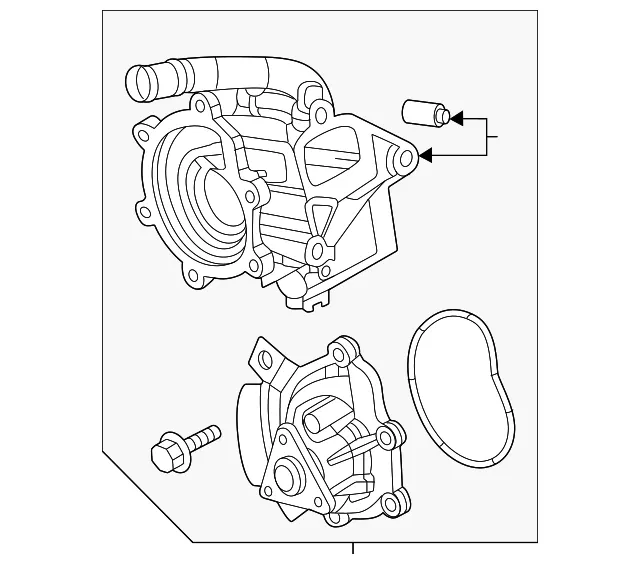 Water Pump Assembly - Mazda (PXK7-15-010A)
