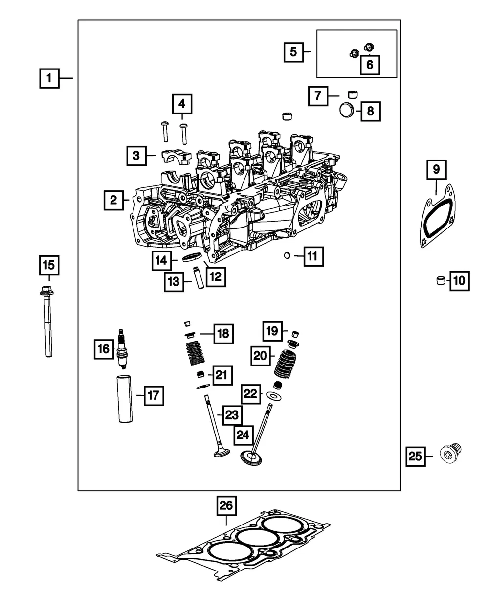 Cylinder Head, Right Side, Remanufactured - Mopar (R8293288AB)