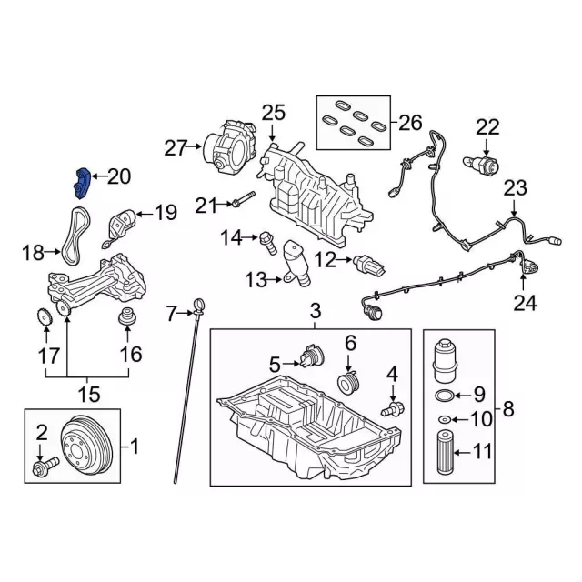 Engine Timing Chain Guide - Ford (RL3Z-6B274-B)