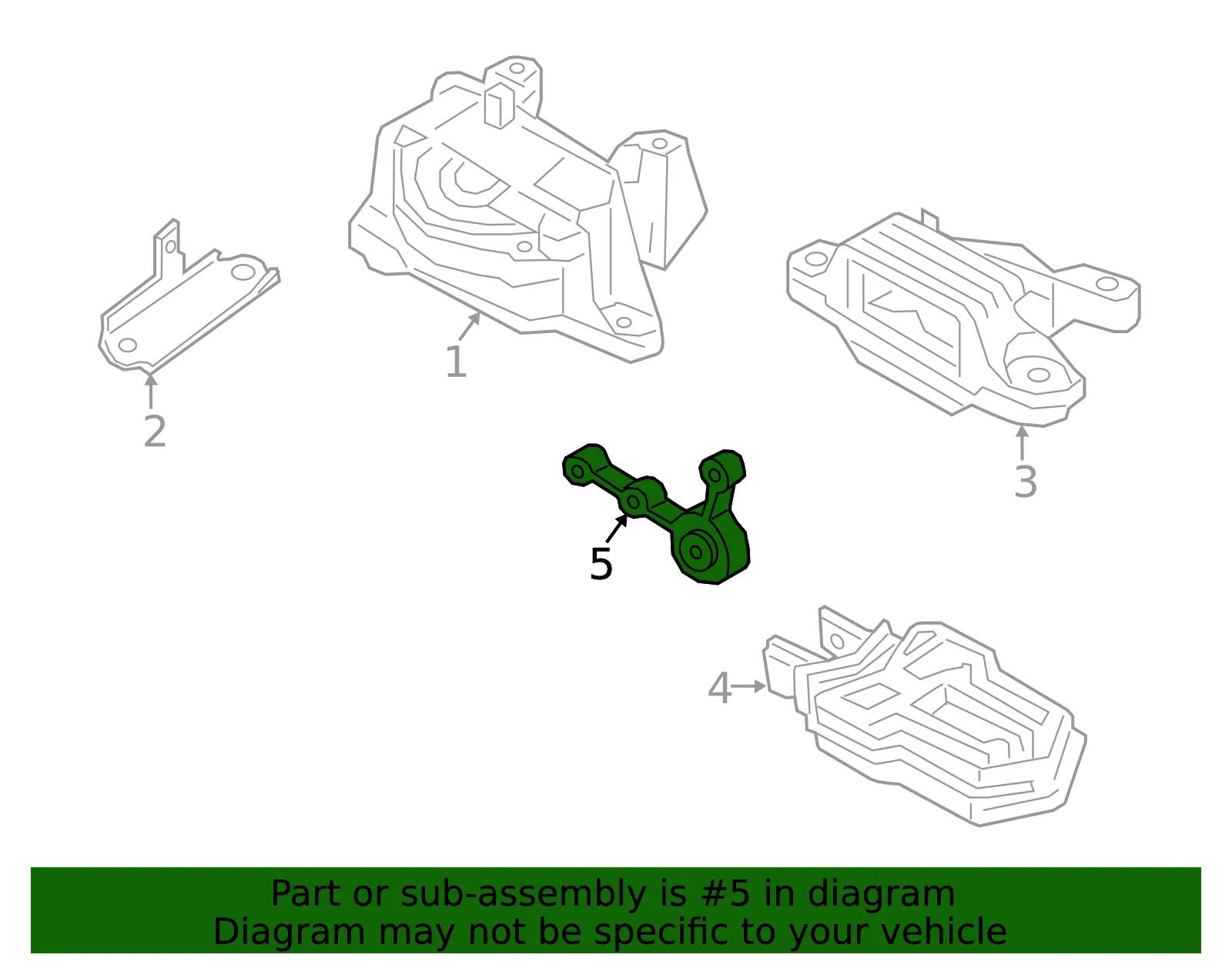 Engine Support Rod Bracket - Ford (RX6Z-6E042-B) - view 3