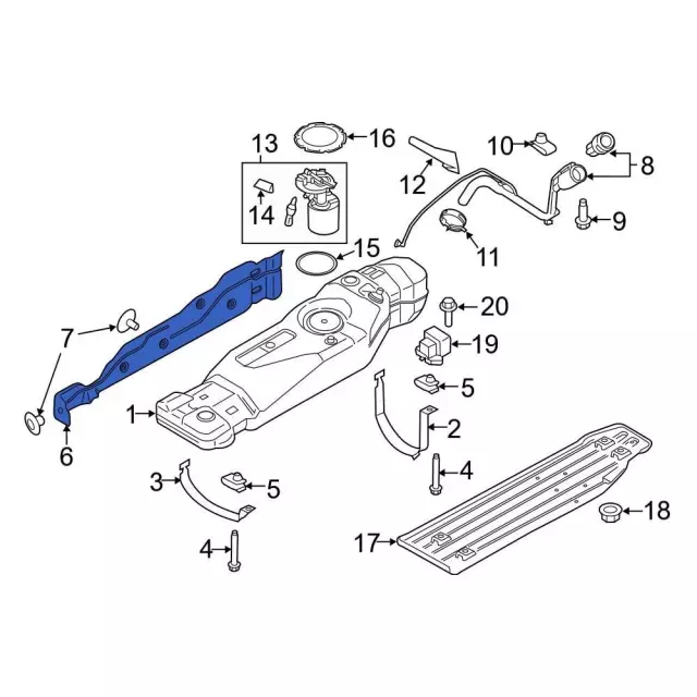 Fuel Tank Shield - Ford (SL3Z-9A032-A)