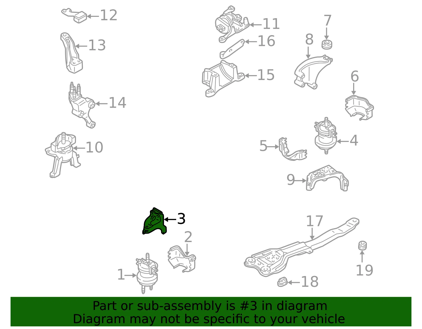 Bracket No 2 Engine - MAZDA (T00139021) - view 2