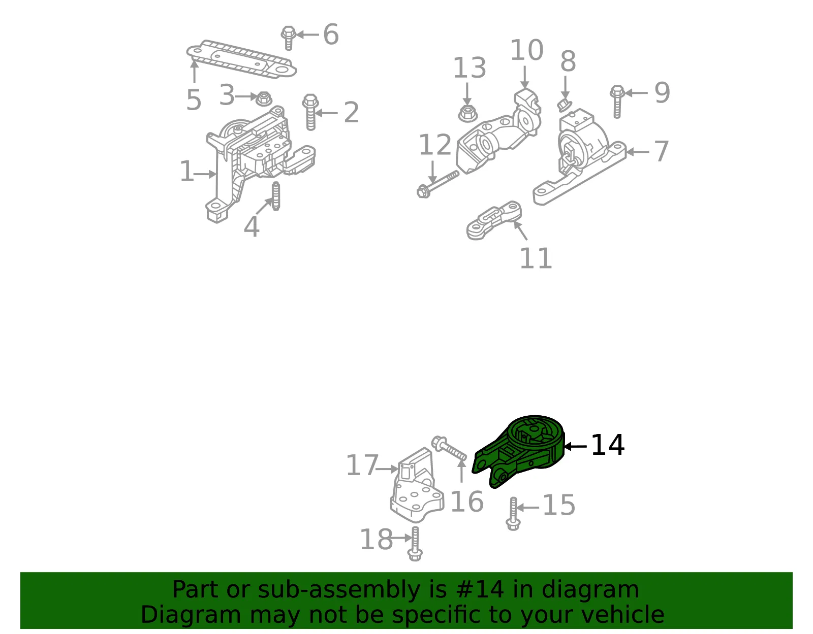 Engine Support Rod - Mazda (VC67-39-040) - view 2