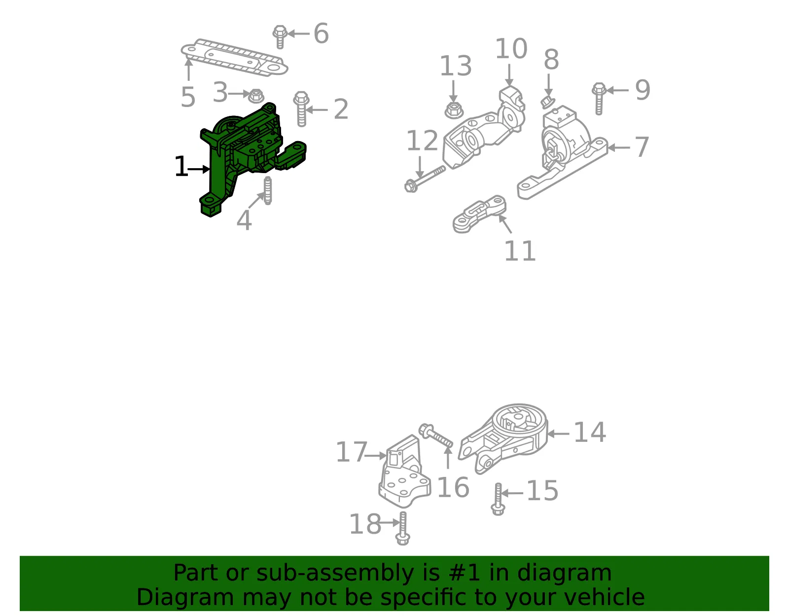 Engine Mount - Mazda (VC67-39-060) - view 2