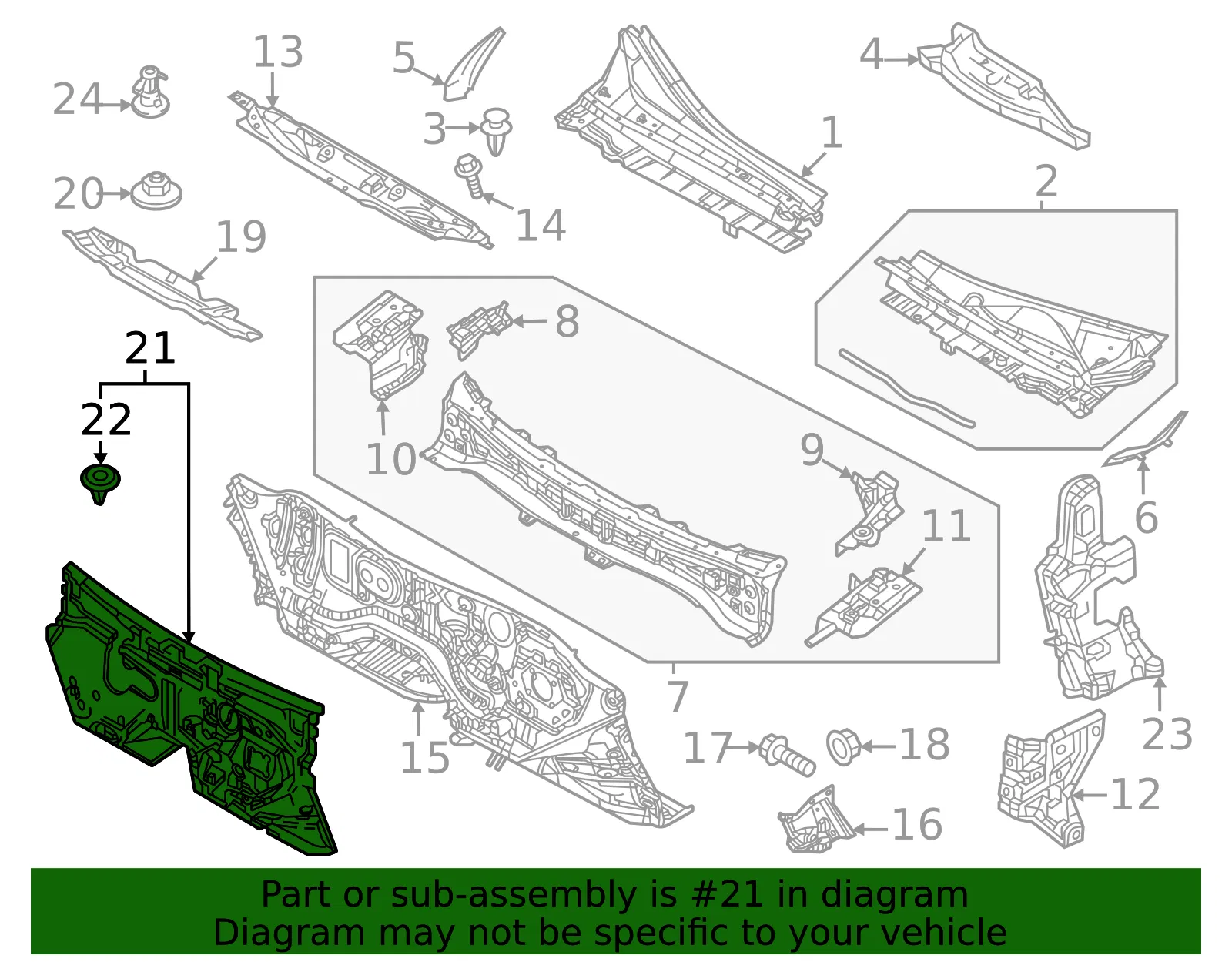 Engine Compartment Insulation - Mazda (VC67-68-63X) - view 2