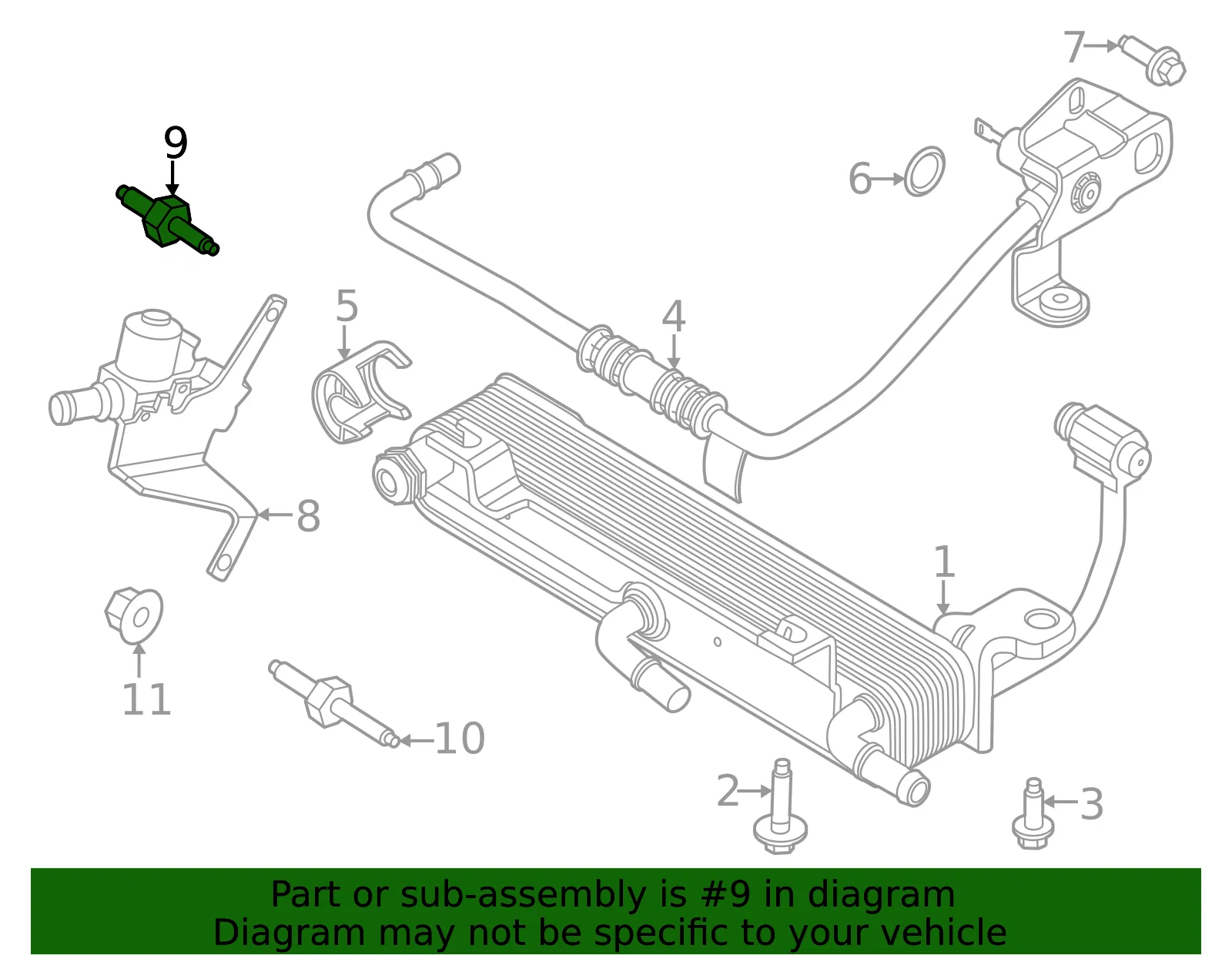 Automatic Transmission Oil Cooler Stud - Ford (W710605-S439) - view 3