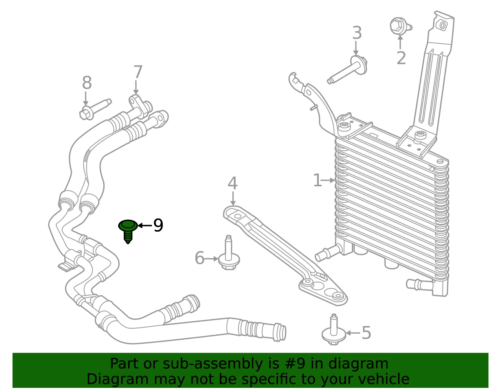 Engine Oil Cooler Line Clip - Ford (W719180S300) - view 6
