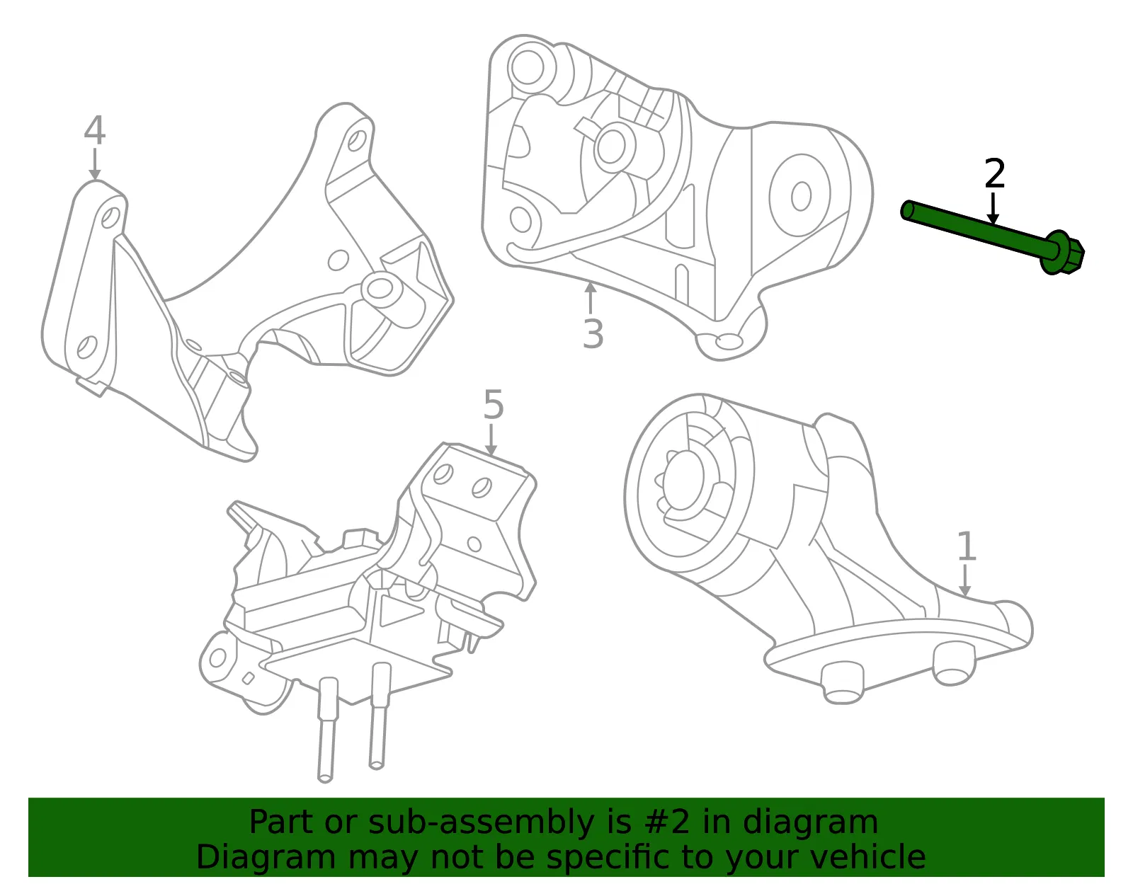 Engine Support Bolt - Ford (W722776-S439) - view 2
