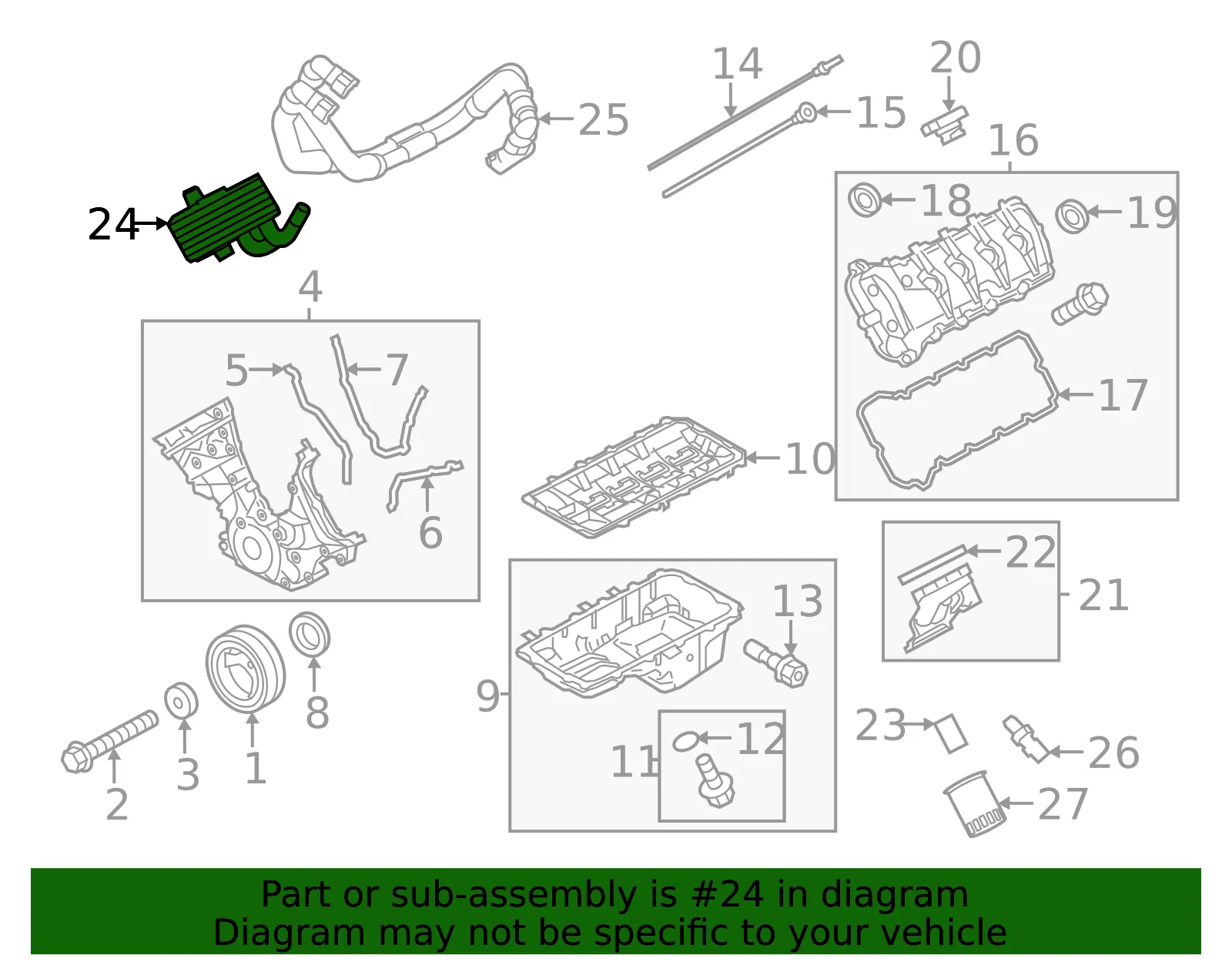 Motorcraft™ Engine Oil Cooler - Ford (YOC-6) - view 2