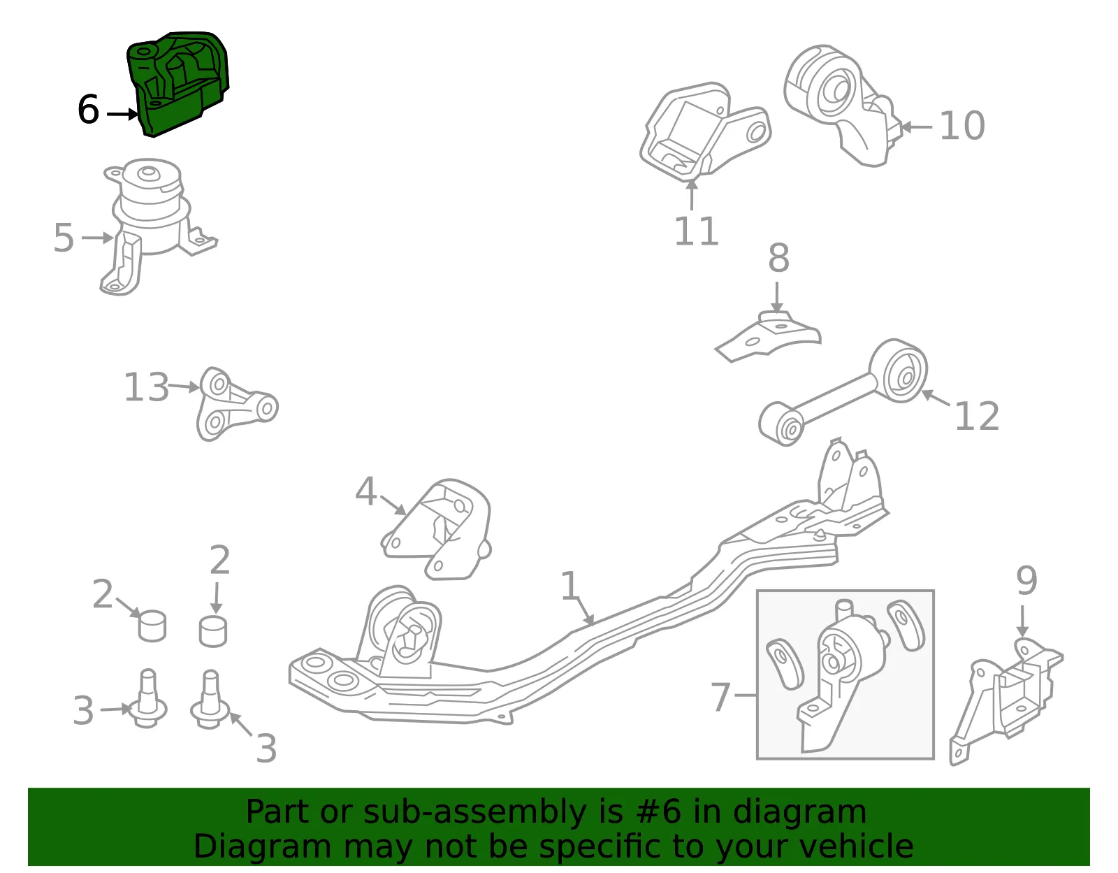 Bracket No 3 Engine - MAZDA (ZZC139061) - view 2