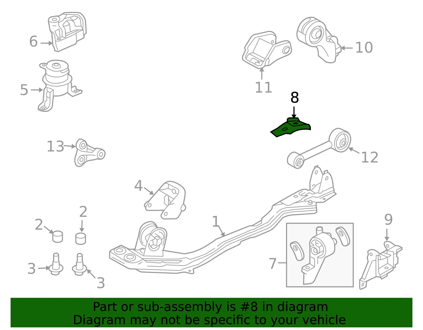 Bracket No 4 Engine - MAZDA (ZZD039080) - view 2
