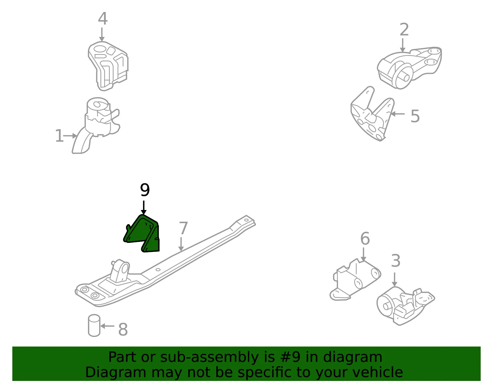 Bracket No 2 Engine - MAZDA (ZZD139021) - view 2