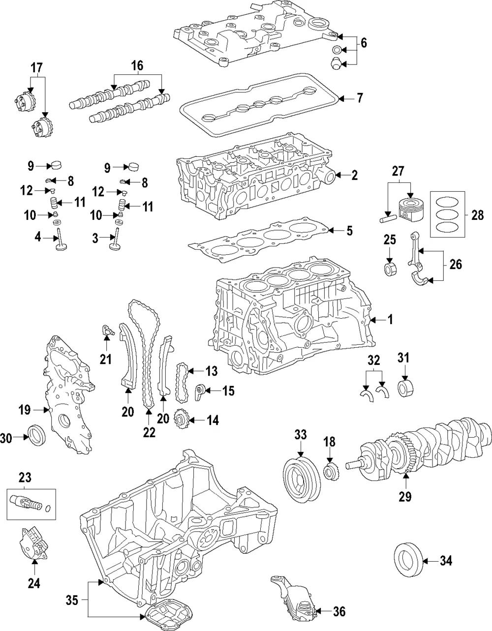 Cylinder Head - Passenger Side (RH) - Mazda (ZZJ1-10-100B)