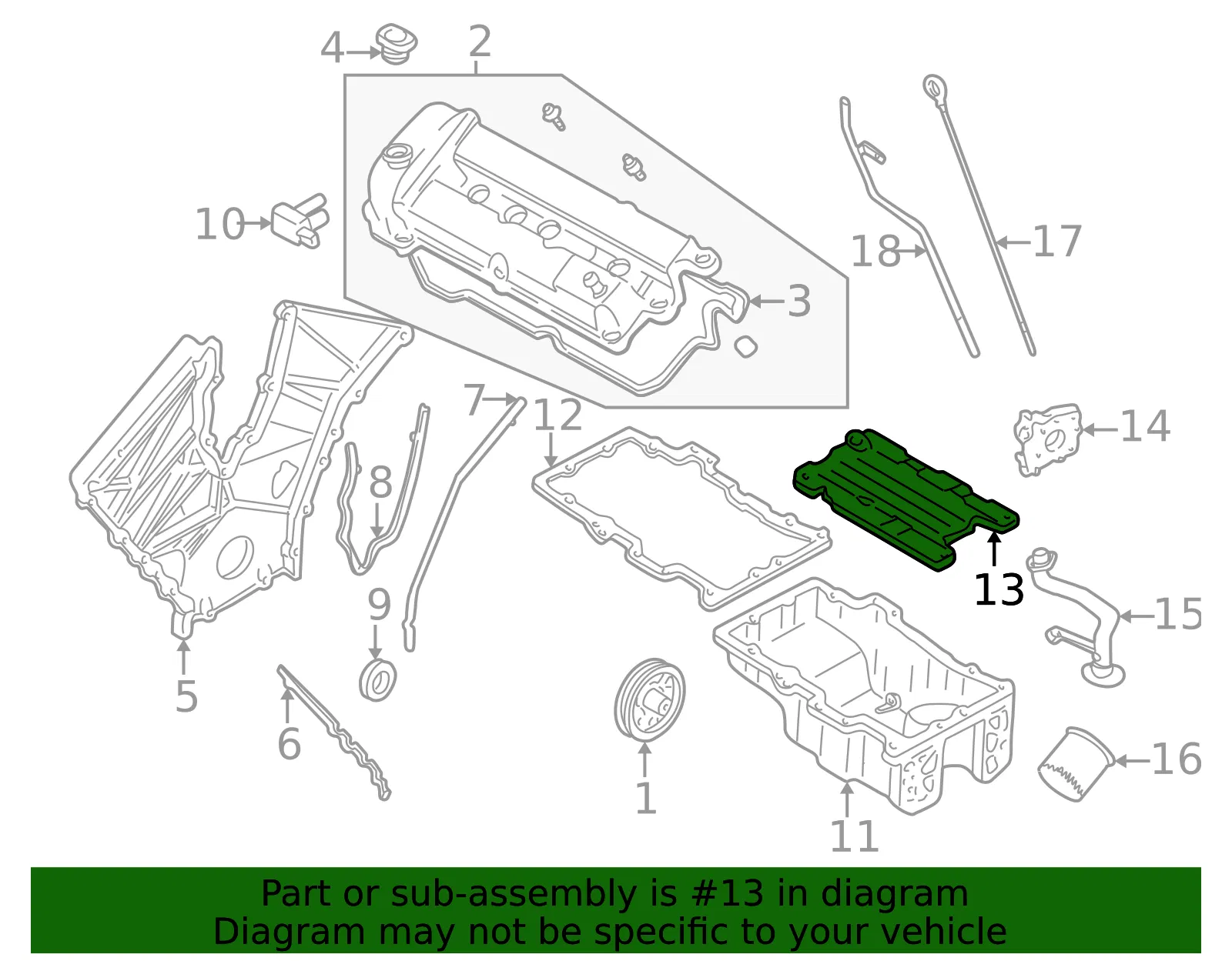 Engine Oil Sump Windage Tray - Mazda (ajc110402) - view 2