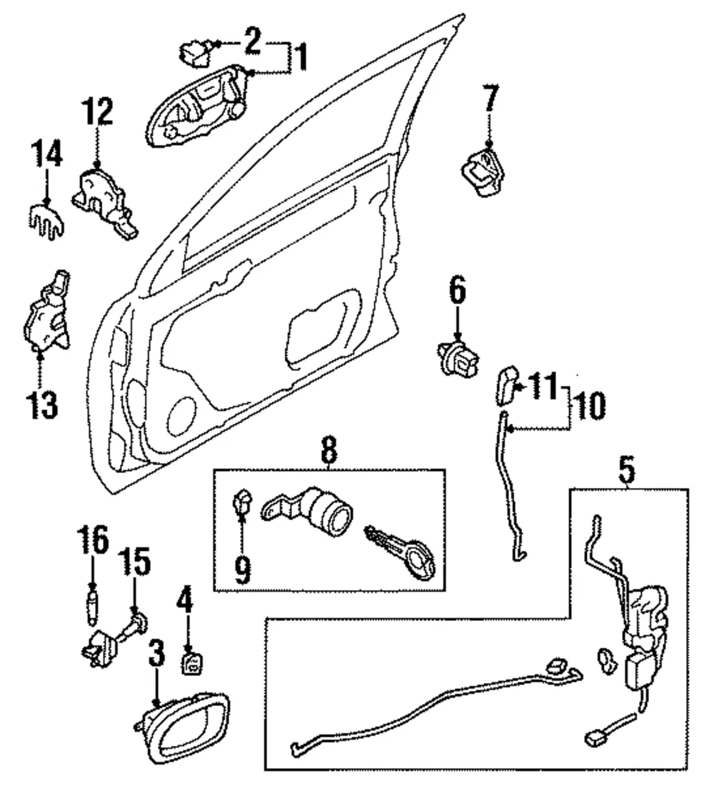 Cylinder & Keys - Mazda (b01a76220c)