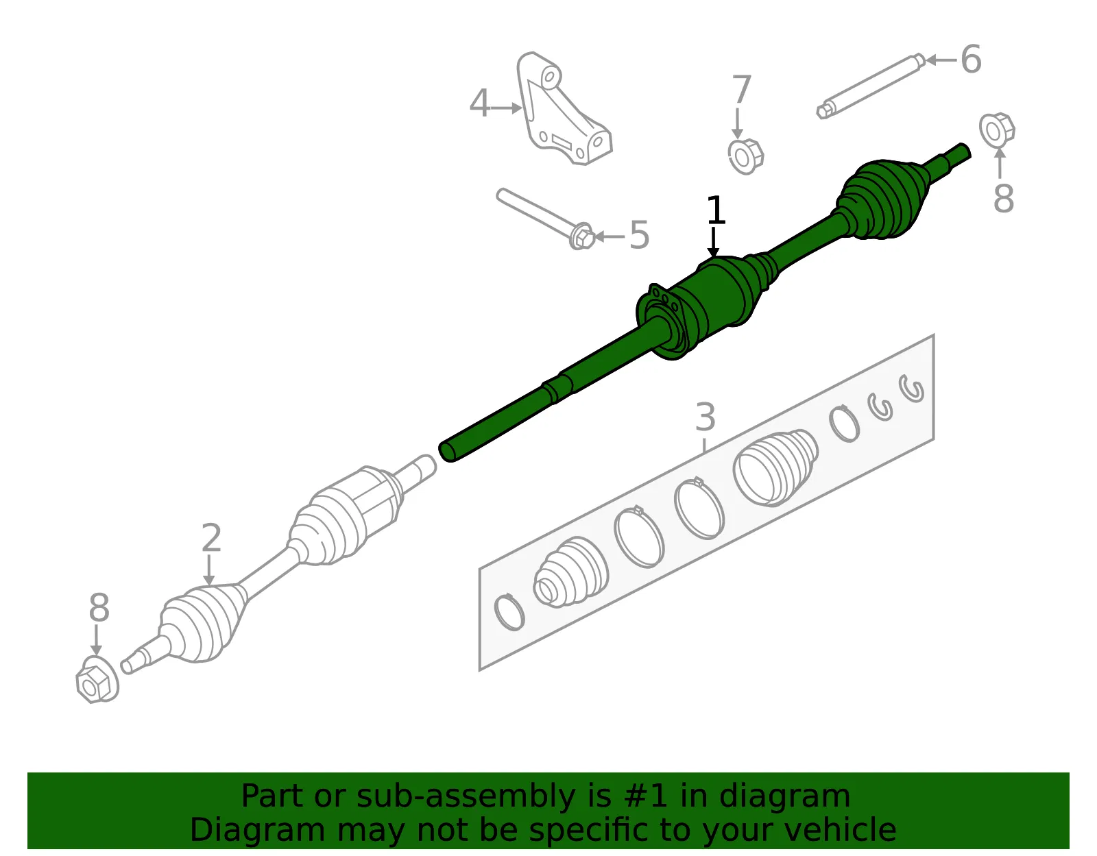 Axle Assembly - Ford (bb5z3b436aa) - view 5