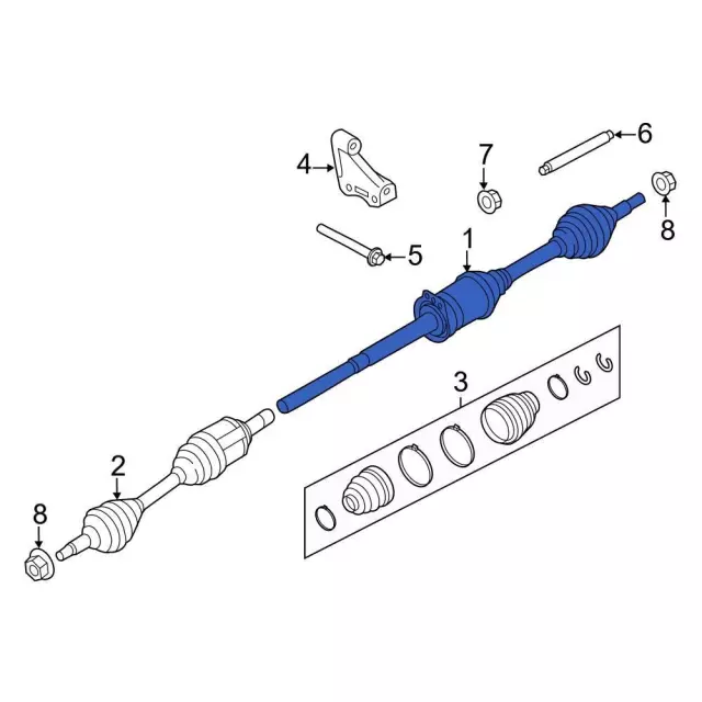Axle Assembly - Ford (bb5z3b436ab) - view 5
