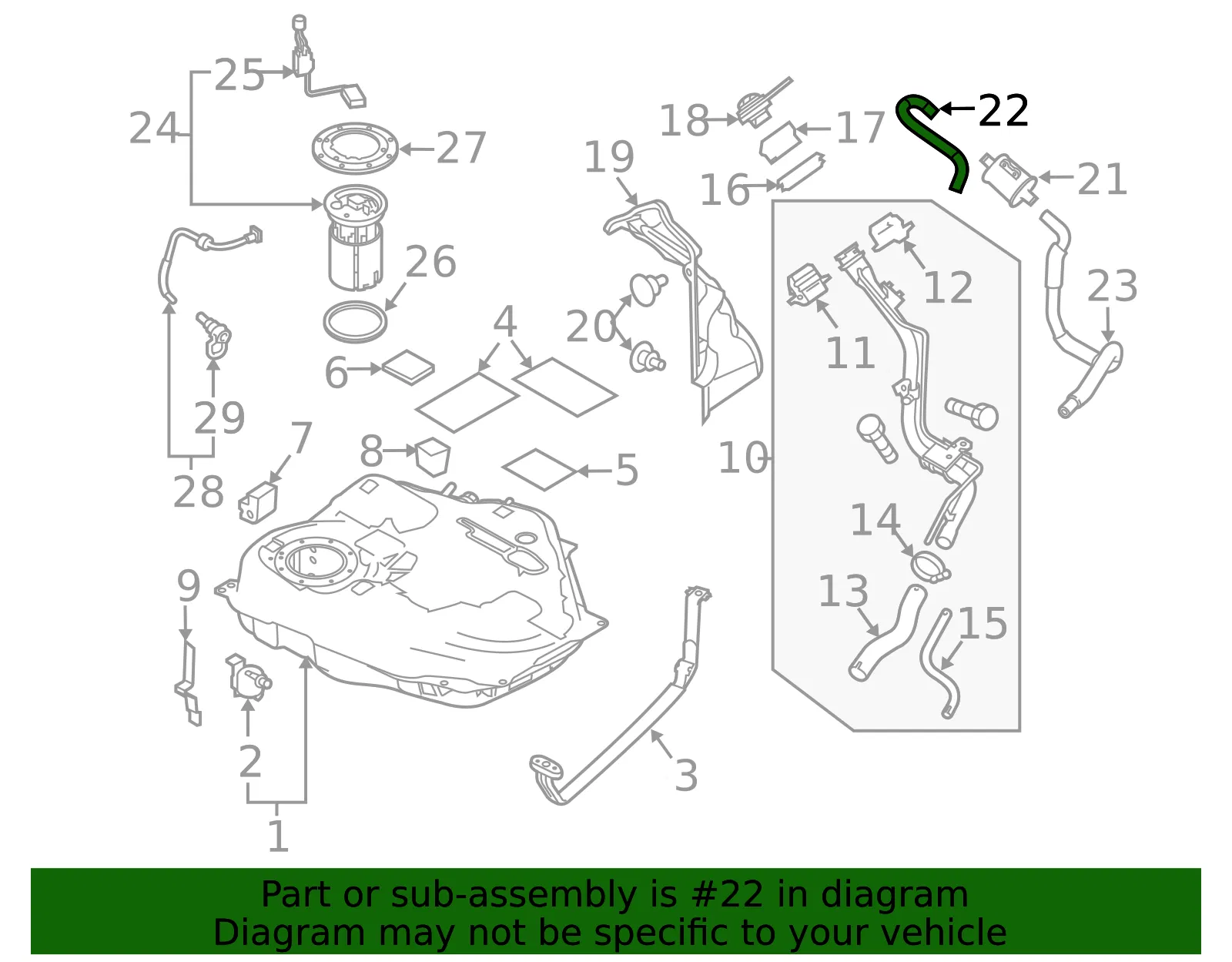 Fuel Hose - Mazda (bbm242563) - view 2