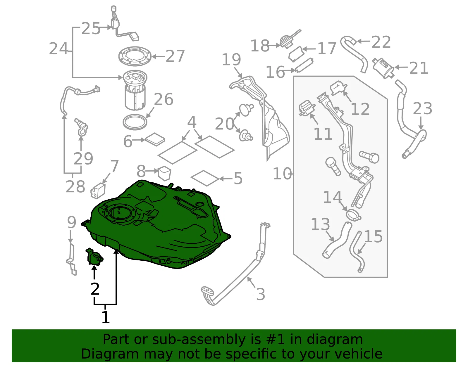 Fuel Tank - Mazda (bbm742110h) - view 2