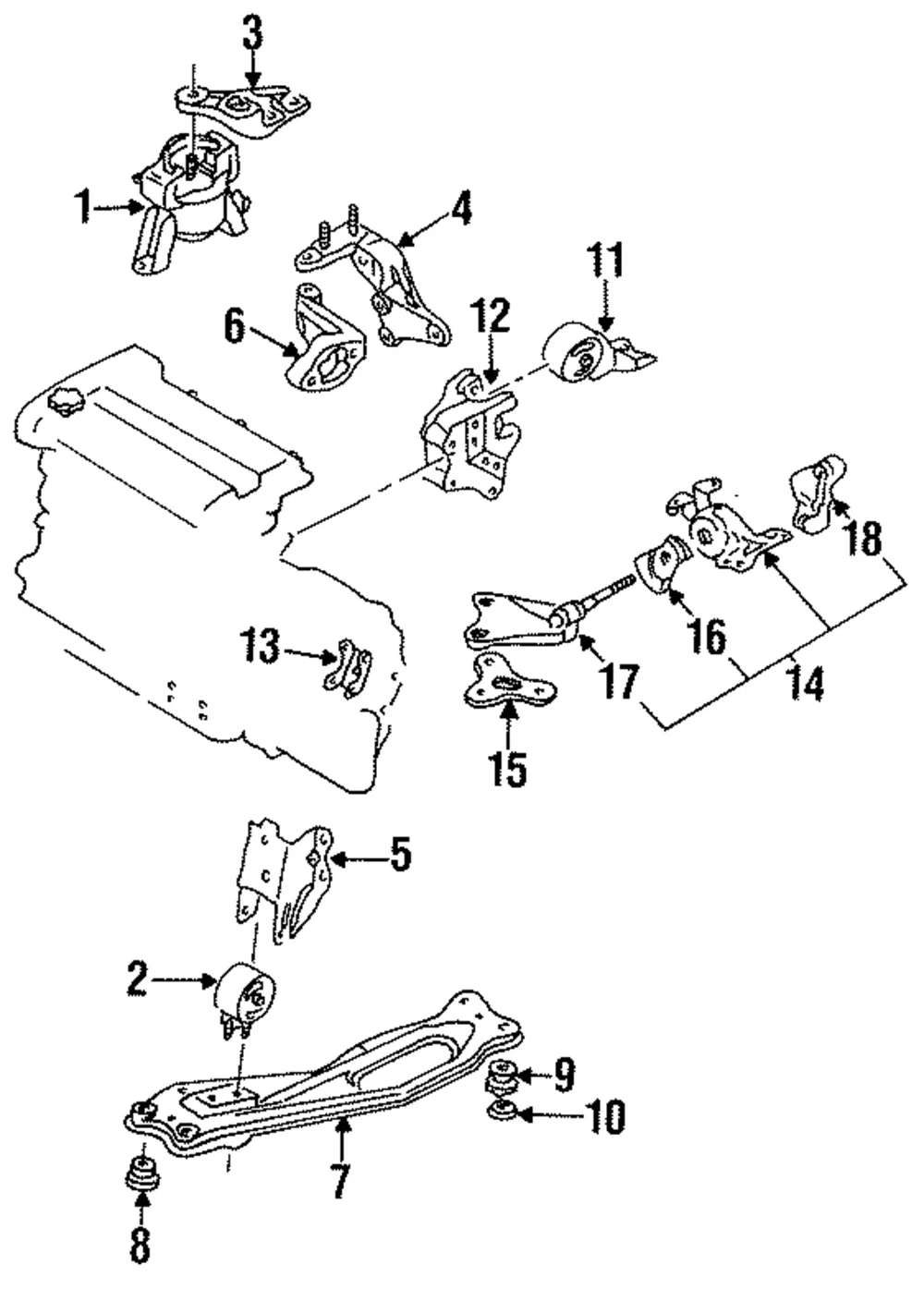 Engine Cross-Member - Mazda (bc1d39800b)