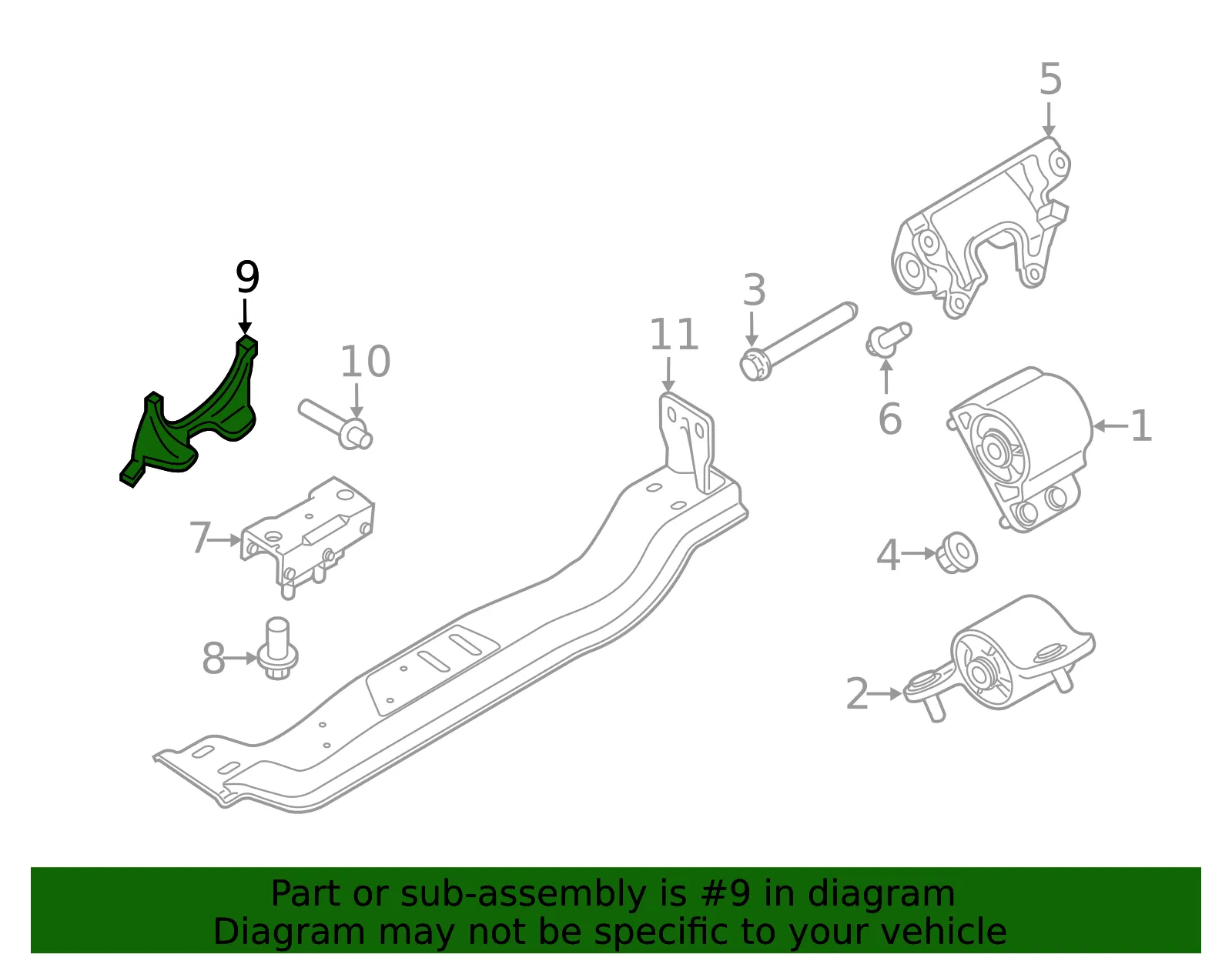 Automatic Transmission Mount Bracket - Ford (bc3z6028a) - view 4