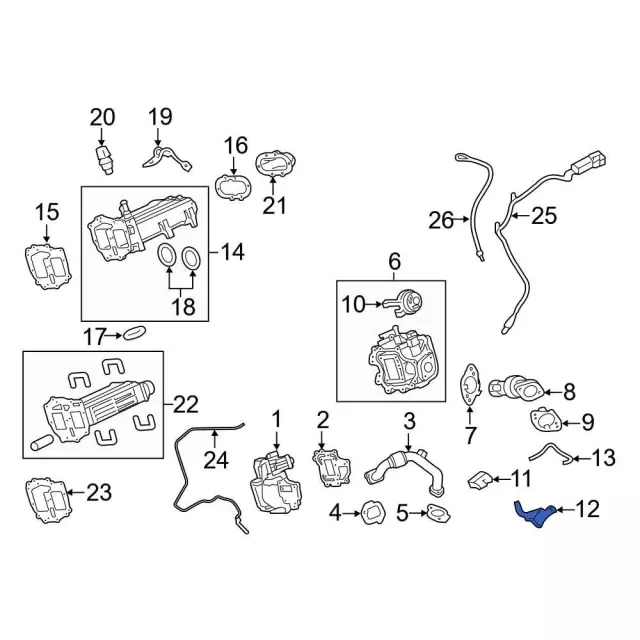 Exhaust Gas Re-Circulation (Egr) Valve Control Solenoid Bracket - Ford (bc3z9l456d) - view 4