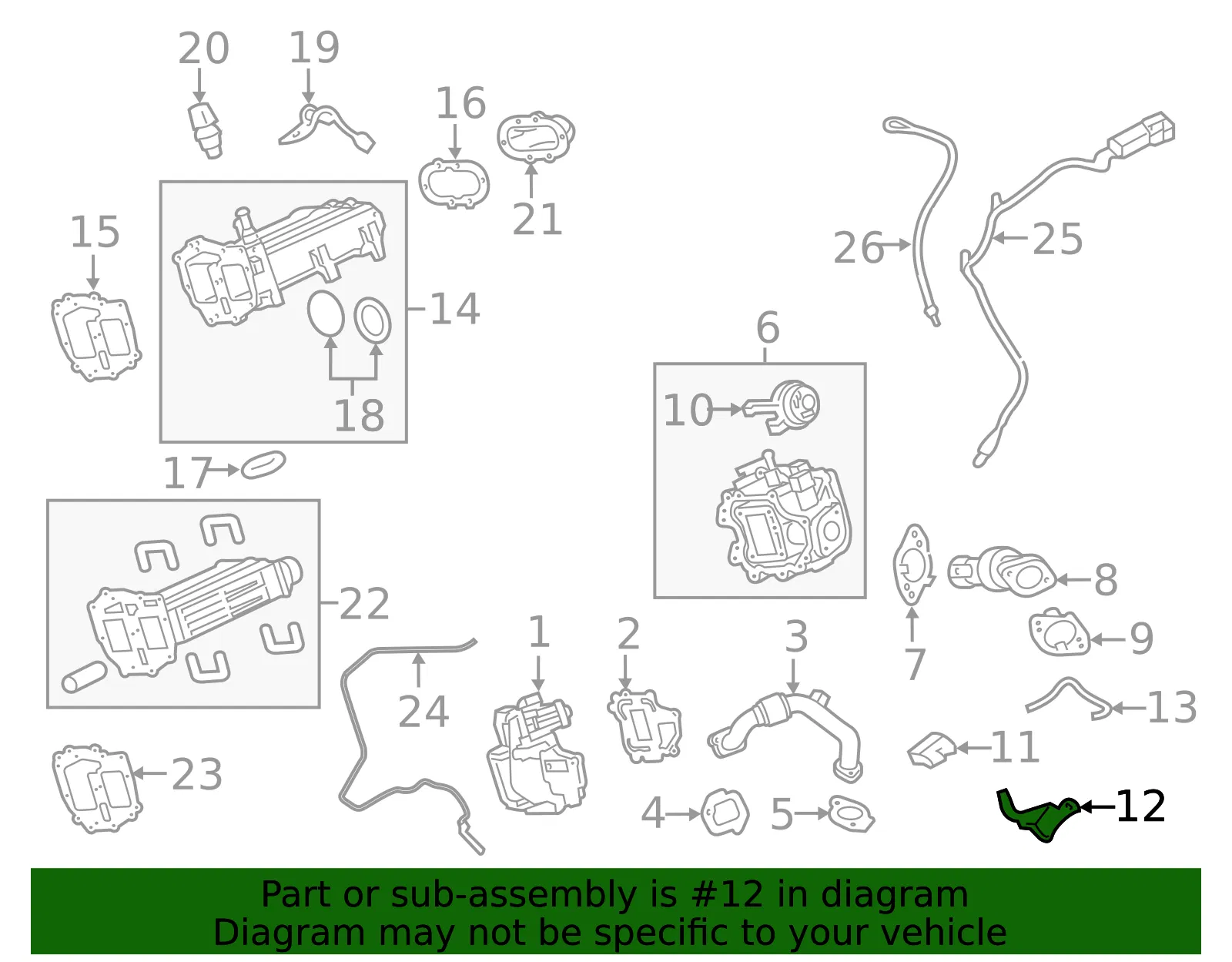 Exhaust Gas Re-Circulation (Egr) Valve Control Solenoid Bracket - Ford (bc3z9l456d) - view 7
