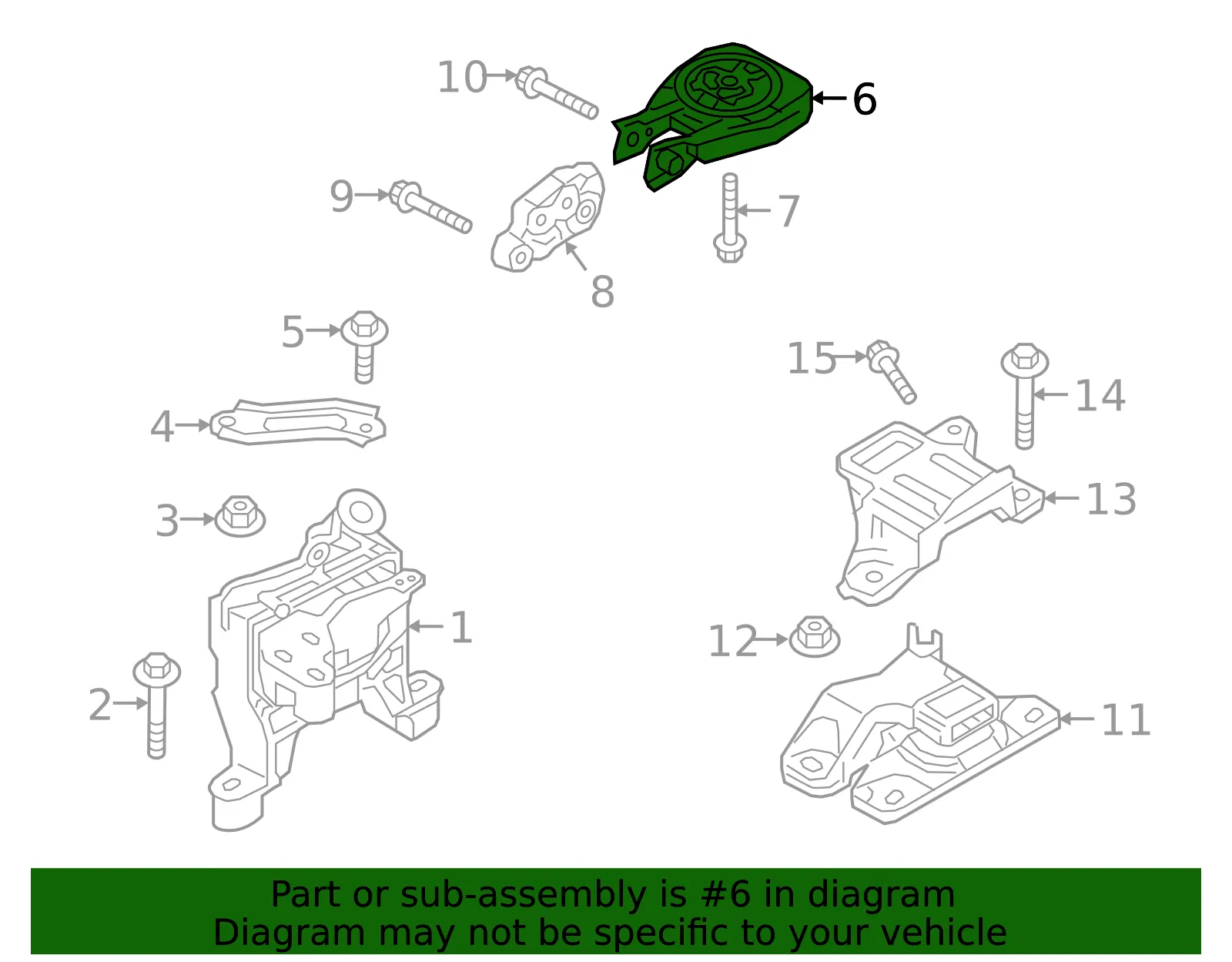Engine Support Rod - Mazda (bdgh39040b) - view 2