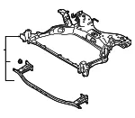 Engine Cradle - Mazda (bdnf3480xc) - view 3