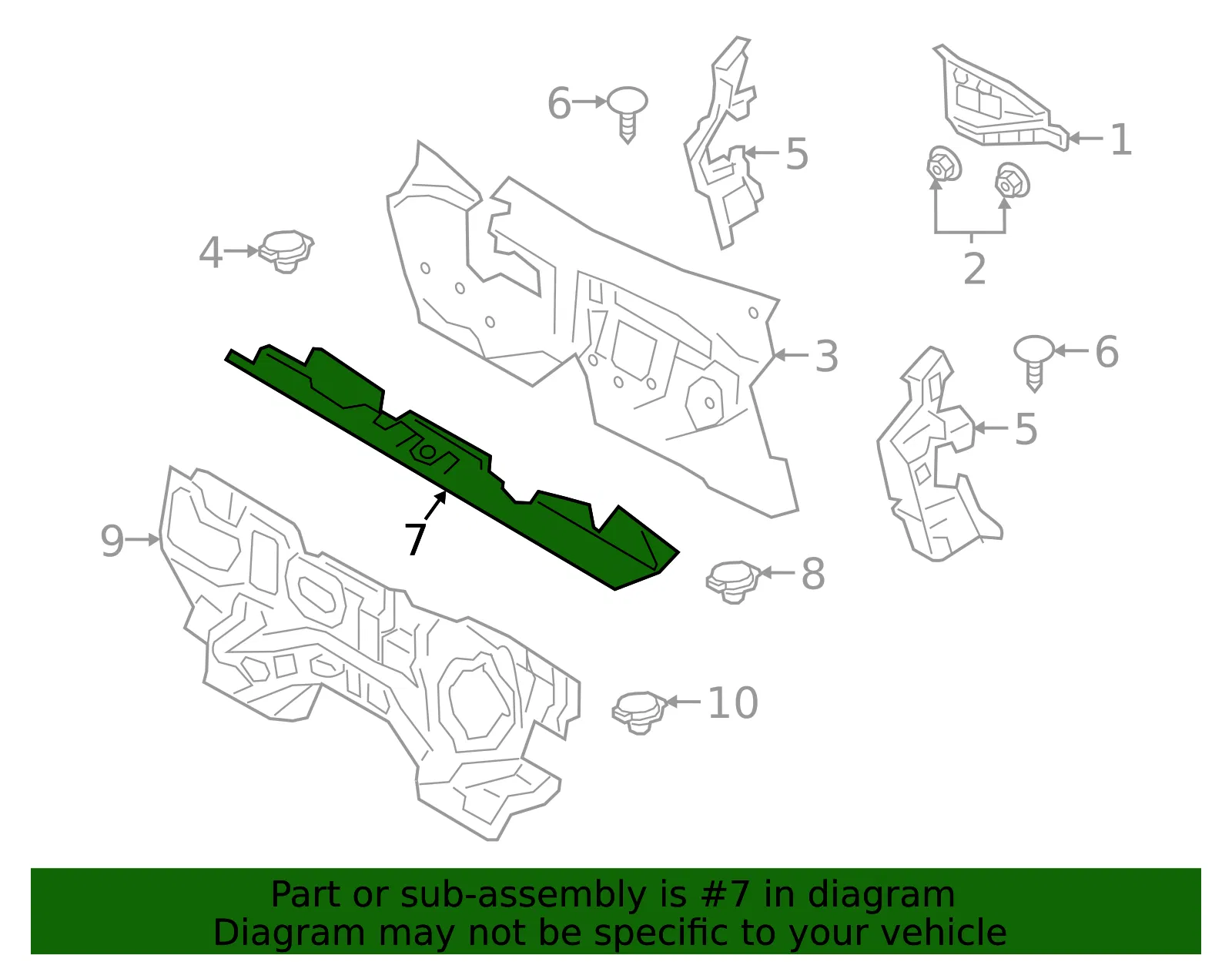 Engine Compartment Insulation - Mazda (bdts68611) - view 2