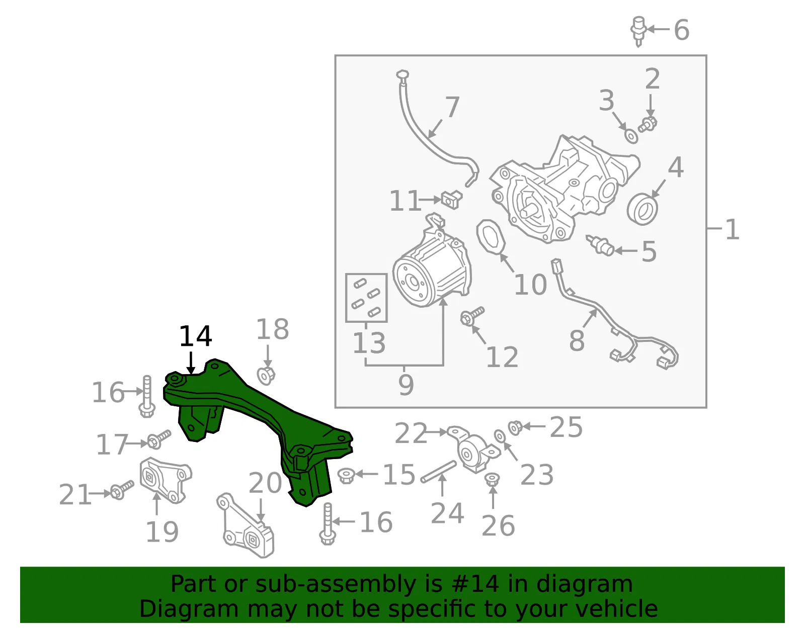 Differential Mount - Mazda (bdwp28850) - view 2