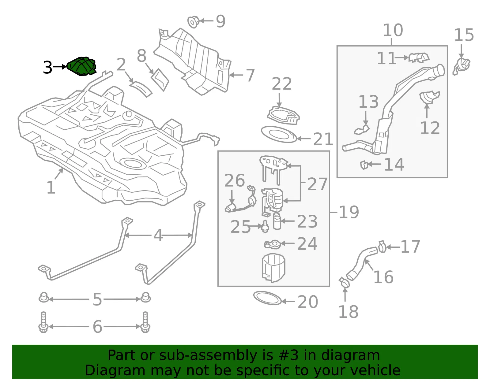 Fuel Tank Reinforcement - Mazda (bekg42185) - view 2