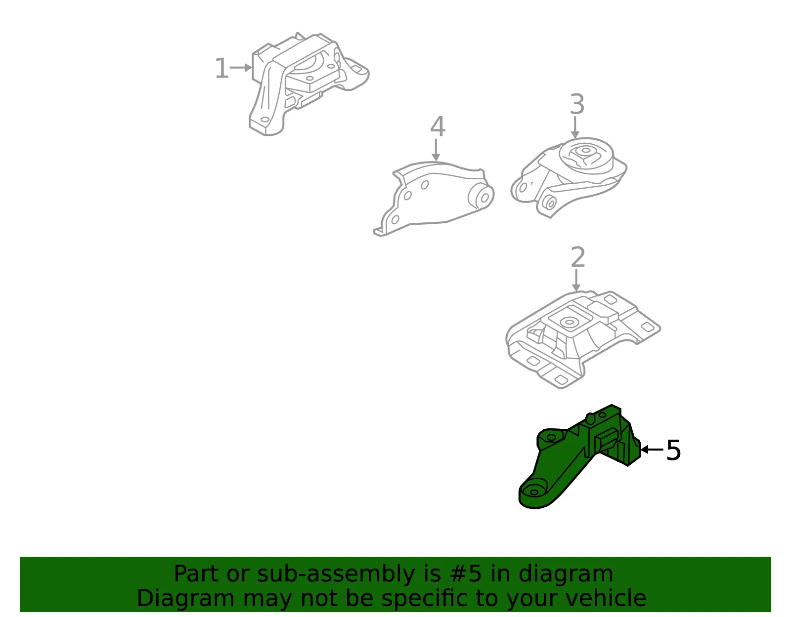 Engine Mount Bracket - Mazda (bfd139080a) - view 2