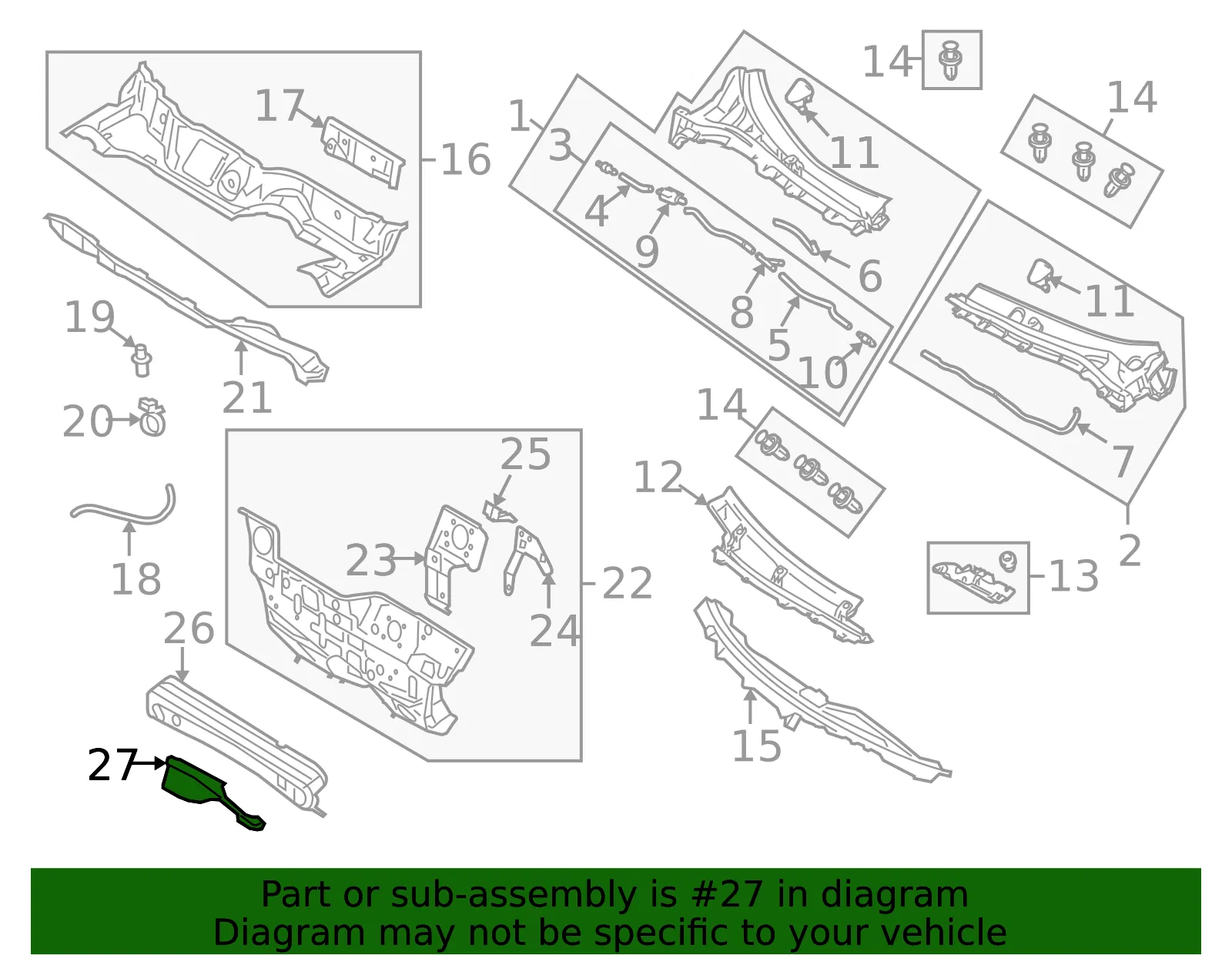 Engine Compartment Insulation - Mazda (bfd156171a) - view 2