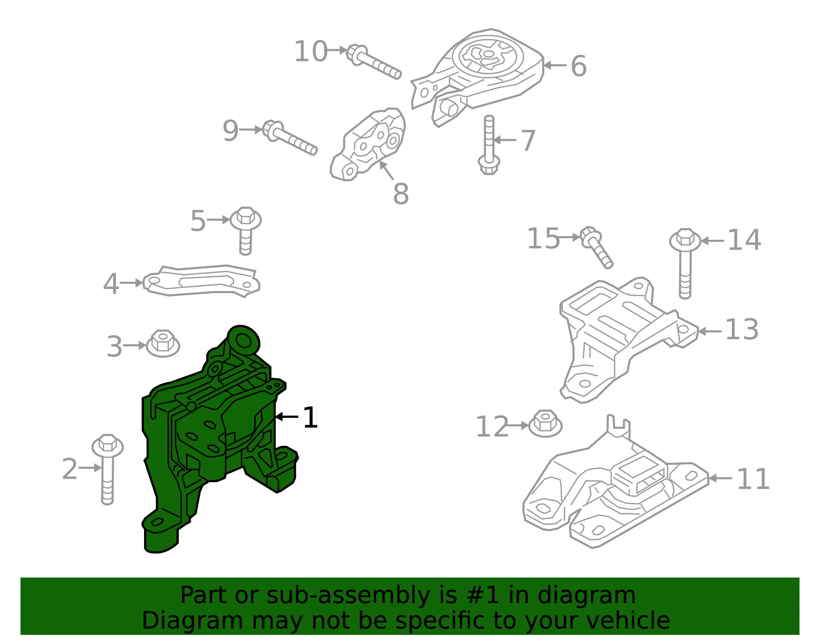 Engine Mount - Mazda (bfwm39060) - view 2