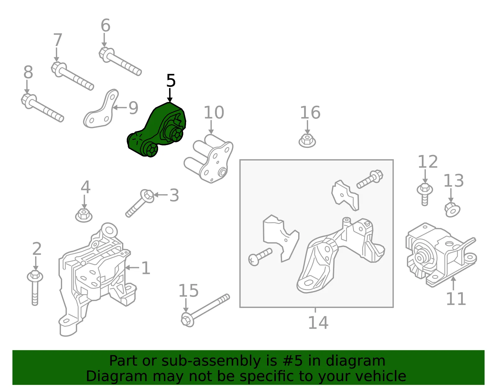 Engine Support Rod - Mazda (bjs73904ya) - view 2