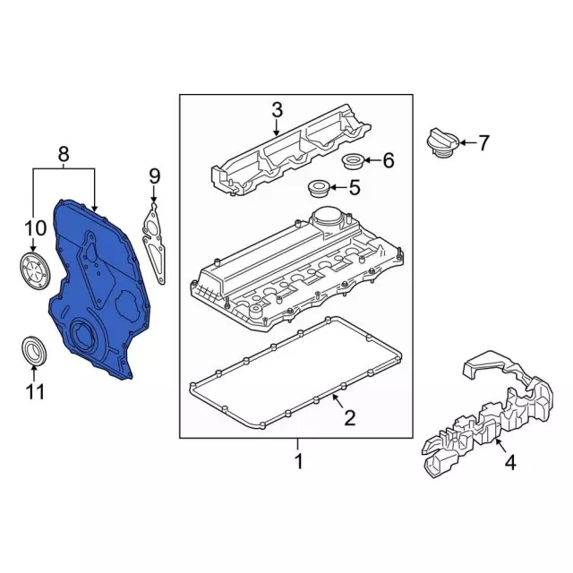 Engine Timing Cover - Ford (bk3z6019a) - view 2