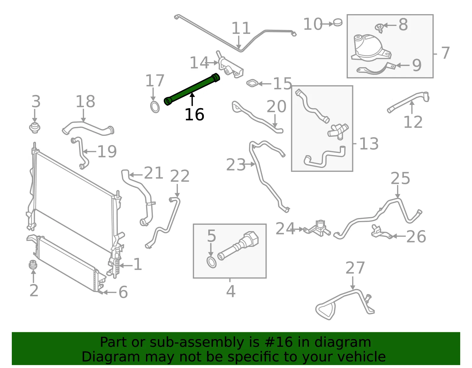 Engine Coolant Pipe - Ford (bl3z8a505d) - view 4