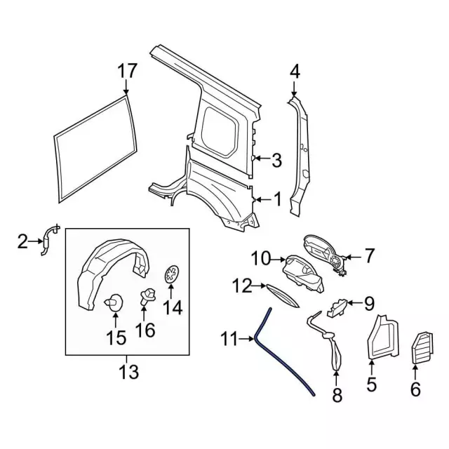 Fuel Filler Housing Drain Hose - Ford (bm5z9s303a) - view 2