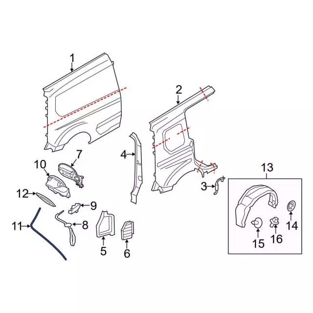 Fuel Filler Housing Drain Hose - Ford (bm5z9s303a) - view 3