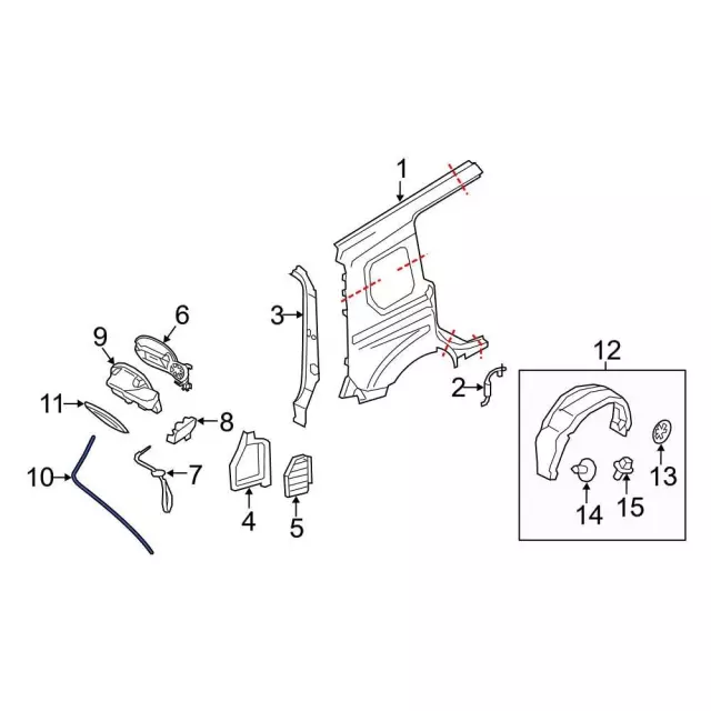 Fuel Filler Housing Drain Hose - Ford (bm5z9s303a) - view 4
