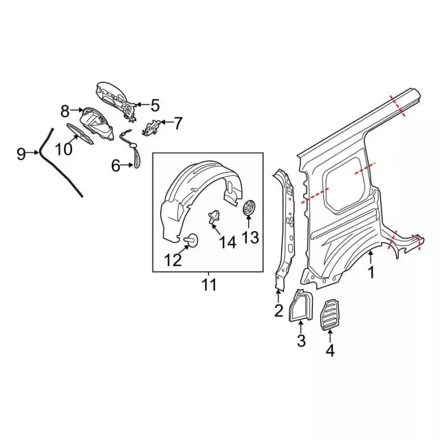 Fuel Filler Housing Drain Hose - Ford (bm5z9s303a) - view 8