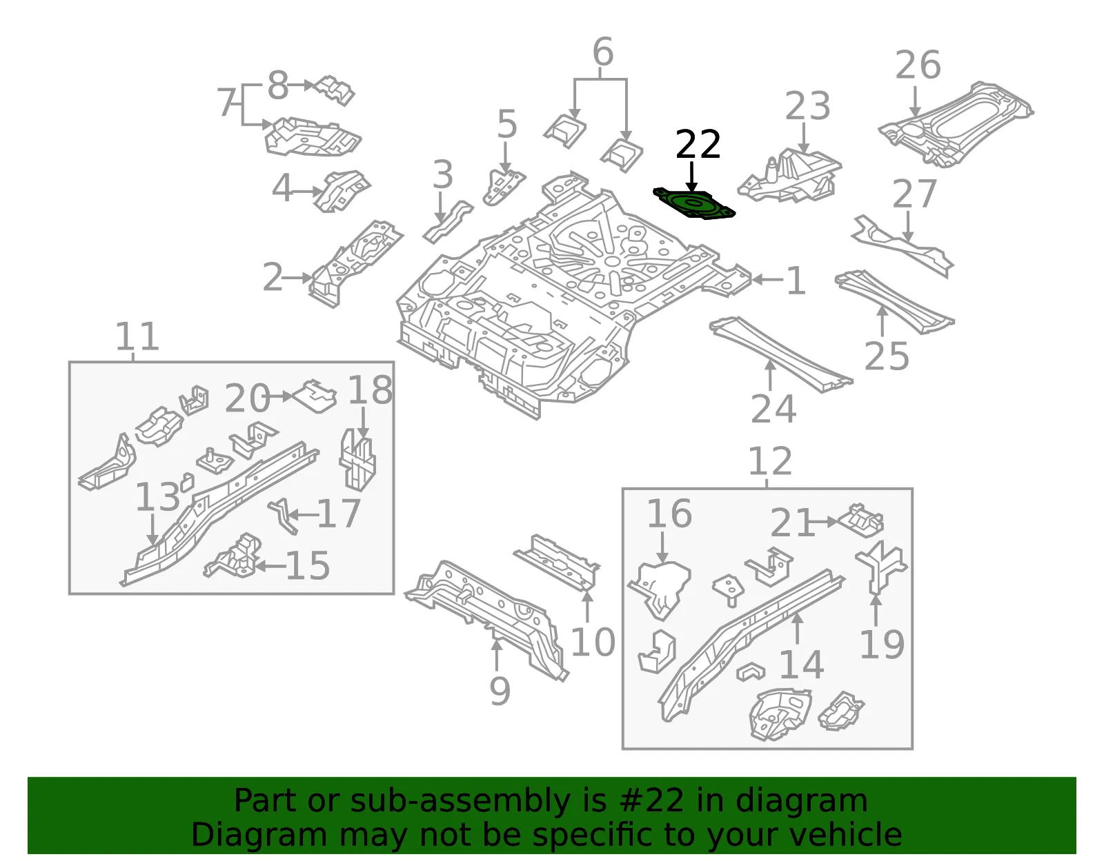 Fuel Tank Access Cover - Mazda (bp4k56070) - view 2